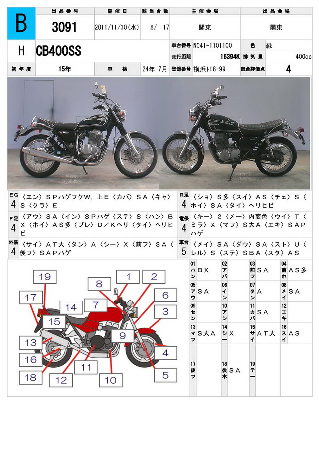 Купить мотоцикл Honda CB400SS 2002 фото 1